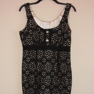 ECI Black eyelet work dress